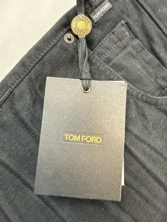 NWT Tom Ford Black Stretch Denim Slim Size 32 $820 - Picture 13 of 16